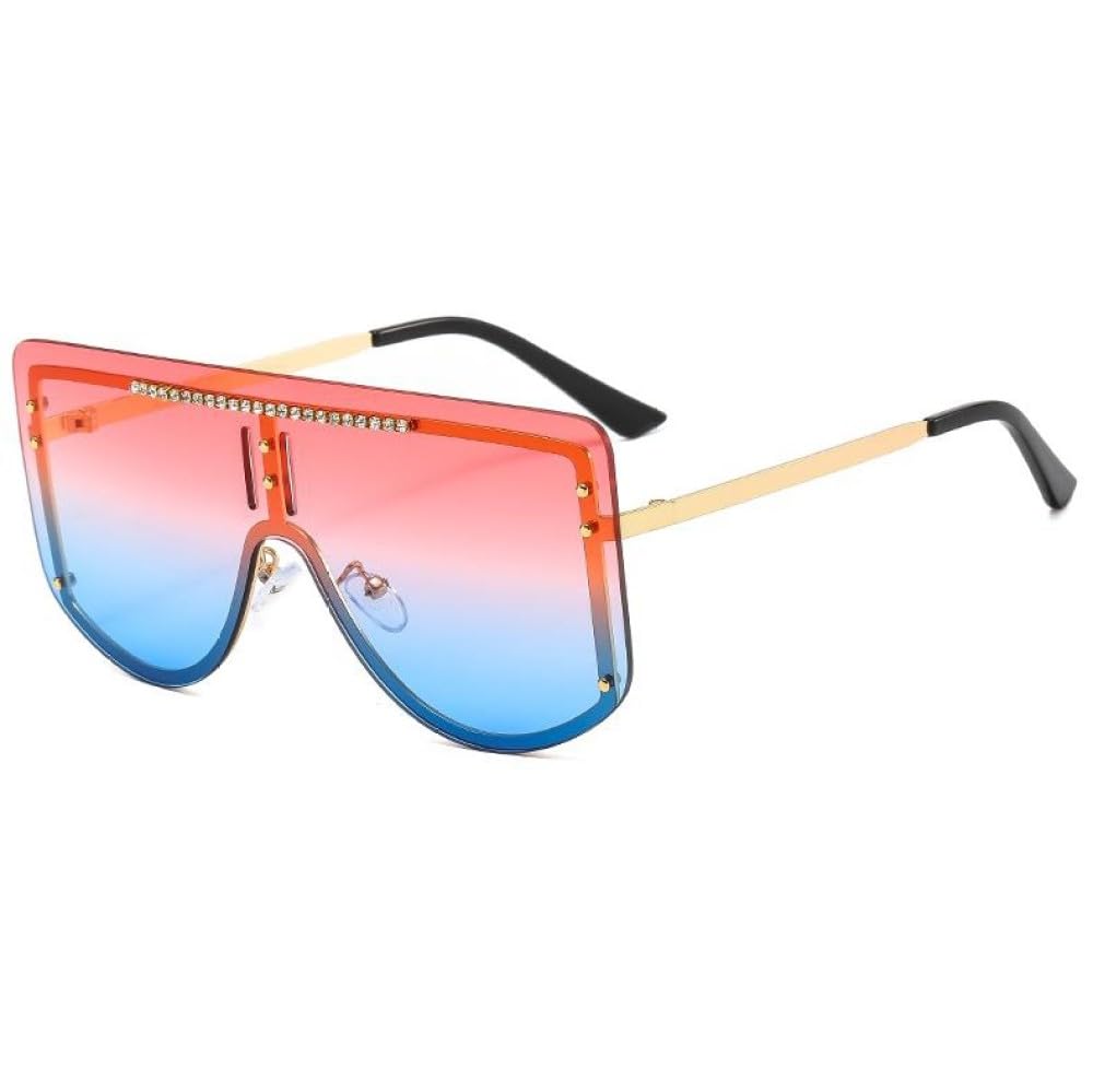 Lunettes de soleil de luxe cool avec verres dégradés de diamant chic - 8