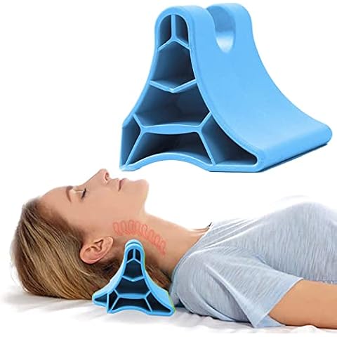 Occipital Release Tool, Portable Body Trigger Point Massager Suboccipital Release Device, Neck Shoulder Pain Relief Muscle Release Tool Manual Back Massager, Tension Headache Migraine Reliever (Blue) Cover