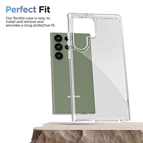 Encased Clear Back Designed For Samsung Galaxy S23 Ultra Belt Clip Case, Slim Protective Phone Cover With Holster #TOP5