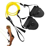 Swimming Training Equipment Dryland Pull Up Bands with Paddles for Arm Strength & Stroke Simulation, TPE Resistance Bands for Home & Water...