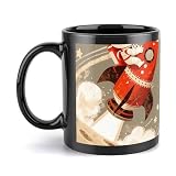 CMQHYF Ceramic Mug with Artistic Design, Coffee Cup Featuring Personalized Patterns, The Crimson Voyager Comfort Handle & Thick Base, for Home, Office Use, And As A Gift