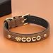 PET ARTIST personalisiert Leder Kristall Hundehalsband mit Bling Name Buchstaben, benutzerdefinierte Funkelnde Strass Hundehalsband für kleine mittlere große