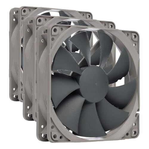Image of Noctua NF-P12 redux-1700 PWM, High Performance Cooling Fan, 4-Pin, 1700 RPM (120mm, Grey) (Pack of 3)