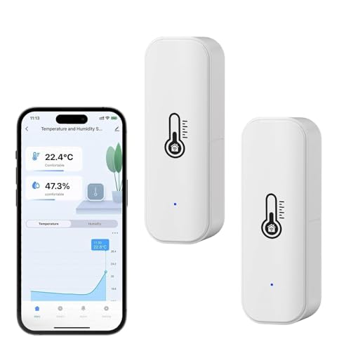 Thermomètre hygromètre Smart sans fil WiFi Bluetooth avec appli mobile 2PCS