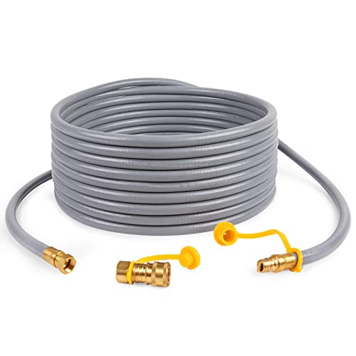 GASPRO 36 FT 3/8" ID Natural Gas Hose, Low Pressure LPG Hose with Quick Connect, for Weber, Char-broil, Pizza Oven, Patio Heater and More by GASPRO - Used condition - US$48.35