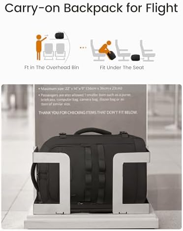 LOVEVOOK 40L Travel Backpack for Women Men, Carry on Backpack for Airplanes - 3