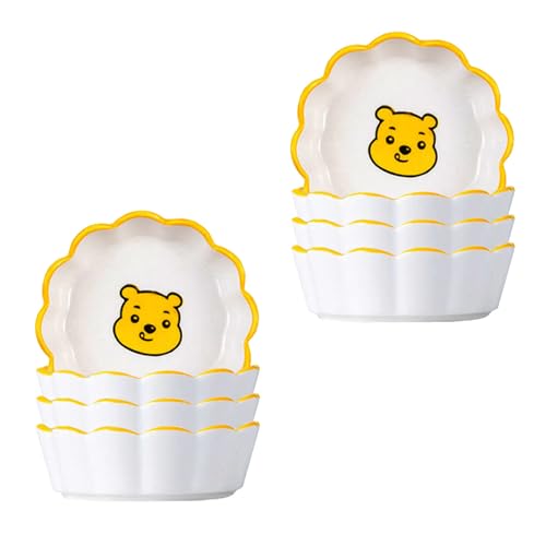 Image of Soy Sauce Dipping Bowls, Ceramic Dipping Bowl, Small Dip Bowls Set Sauce Dish Tiny Bowls Side Dish, Ketchup Soy BBQ Sushi Party Condiments Serving Bowl (Pack of 8, Yellow Bear)