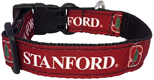 Collier pour chien Stanford Cardinals taille M ajustable en nylon rouge