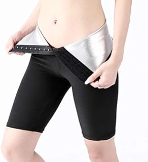 Jsdufs Women's Weight Loss Fitness Sports Pants Sauna Hot Sweat Thermal Shorts Body Shaper Athletic Yoga Pants Fitness Pants Gym Sauna & Sweat Effect Slimming Belly and Waist