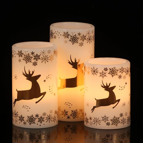 Velas LED de ciervo dorado para decorar mesas de cena elegantes