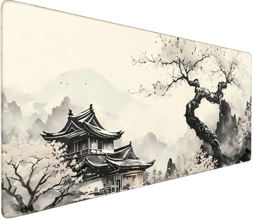 Full Desk Mouse Pad with Stitched Edges, 35.4” x 15.6” Waterproof Surface & Non-Slip Rubber Base – Ideal for Gaming, Office and Home by SPACE MODERATOR - Used condition - US$8.50