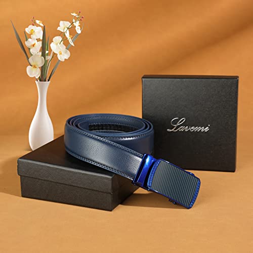Image of Lavemi Men's Real Leather Ratchet Dress Casual Belt, Cut to Exact Fit,Elegant Gift Box