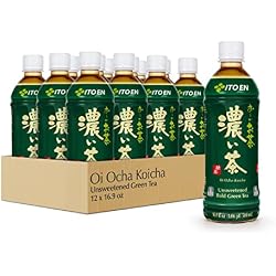 1 of Ito En Oi Ocha Unsweetened Bold Green Tea, 16.9 Fluid Ounce (Pack of 12), Unsweetened, Low Calorie