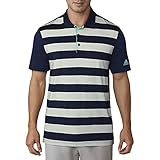 Protección solar UPF 50+ adidas Golf Ultimate Rugby Stripe Polo para Hombre, Hombre, Polo a Rayas de Rugby, TM1369S8, Azul Marino/Verde Aero Heather, S