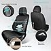 FEINEPRO Black Car Seat Covers Full Set - Breathable Faux Leather Universal 5 Seat Covers for Cars, Automotive Protector Fit for Most Sedan SUV Pick-up Truck