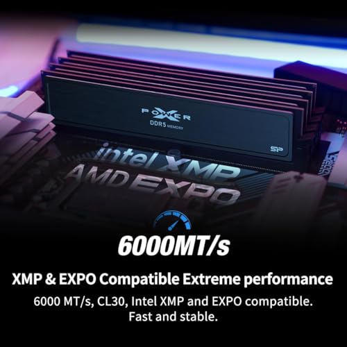 Image of SP Silicon Power XPOWER Pulse DDR5 16GB 6000MHz CL36 1.35V UDIMM Gaming Desktop Computer RAM Memory (SP016GXLWU60CFSJ)