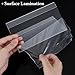 BENECREAT 16PCS Clear Plastic Name Tent Holders with Protective Film, 7.1x3.3inch V Shape Tent Name Plate Display for Table, Office, Business Conference, Weddings, Party