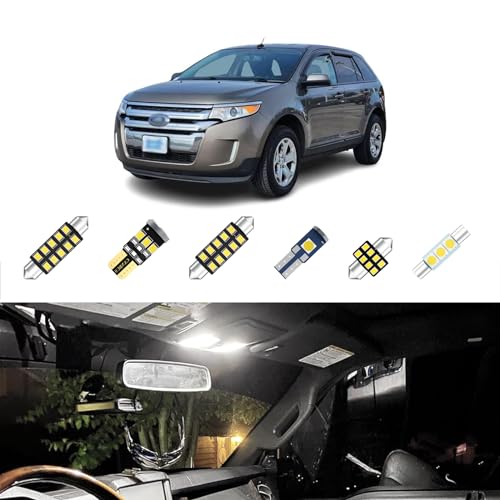 XFLHEHD 10 Piezas Luces LED Interior para Ford Edge 2007-2014