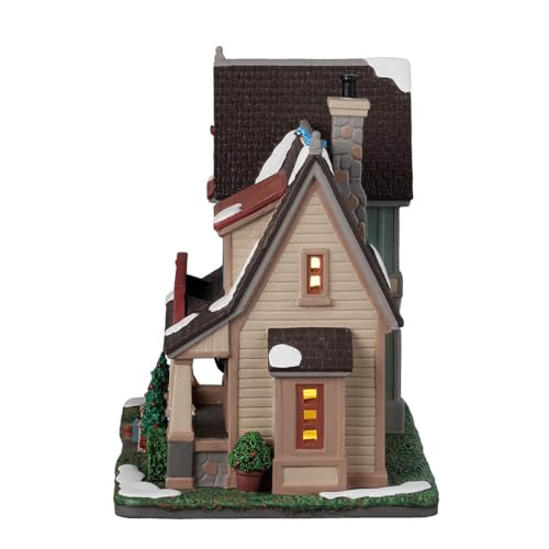 Bed & Breakfast Waddleton Lemax de porcelana con luz para aldeas de navidad 4