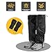Budlgyexi 2PCS Gators for Hiking Boots-Gaiters for Hiking, Waterproof, Sandproof and Anti-Mosquito Bites for Muddy Ground, Desert and Garden (Black)