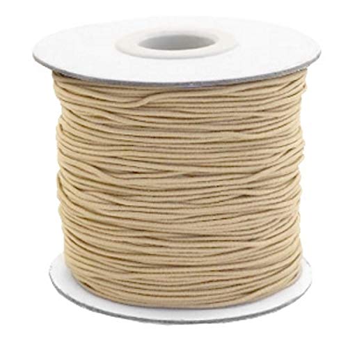 Sadingo Pulsera de Goma, cordón elástico Redondo, 90 Metros, Cuerda de Perlas de 1 mm, cordón de Goma para Pulseras, Joyas, Bricolaje