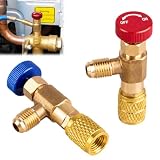 Nuwkowl 2 Stück Kältemittel Adapter 1/4" auf 5/16" Messing