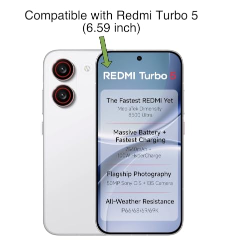 Image of FAD-E Ultra Clear Tempered Glass Compatible for Redmi Turbo 5 (6.59 inch) | Screen Guard Protector , Borderless Full Transparent Design