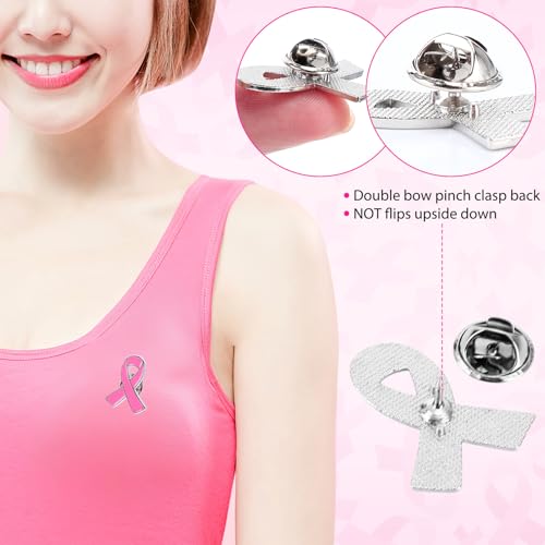 Breast Cancer Awareness Sock Gifts Include Pink Ribbon Socks Silicone Bracelets Pink Lapel Pins Thank You Card Organza Bags for Breast Cancer Charity Event Survivor Campaign Supplies3