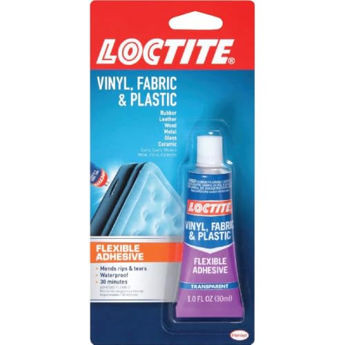 Loctite 1360694 Vinyl Fabric & Plastic Repair Flexible Adhesive, 1 oz, Clear