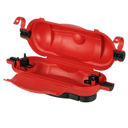 REV Kabelsafe Wasserdichte Kabelbox zum Schutz vor Feuchtigkeit und Regen ideal für Verlängerungskabel Stecker & Kupplungen. Mit Kabelaufwickler & Zugentlastung IP44 rot