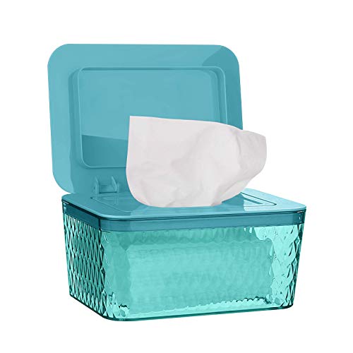 Image of Jitnetiy Baby Wipes Dispenser, Wipe Holder Wipes Case Dustproof with Lid Keep Diaper Wipes Fresh Easy Open & Close (Green)