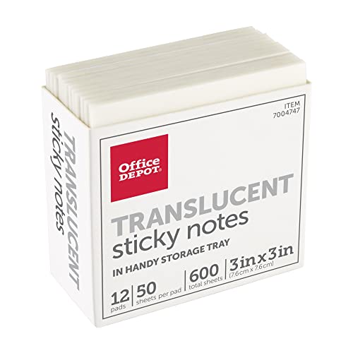 Notes adhésives translucides Office Depot pour organiser votre espace de travail quotidien