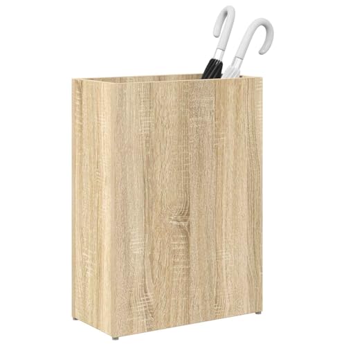 vidaXL Soporte de Sombrilla Roble Sonoma 40 x 20 x 55,5 cm, Muebles Funcionales, Rack Moderno, Soporte Rectangular, Almacenamiento de Madera, Organizador de Entrada, Compartimento para Paraguas, Piez