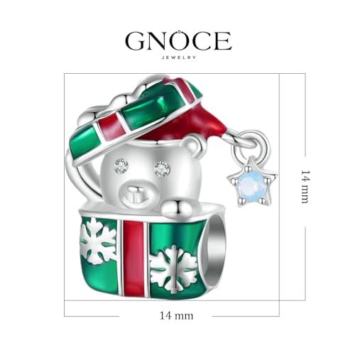 Image of GNOCE Christmas Charm Silver Plated & Sterling Silver Bracelet Gift