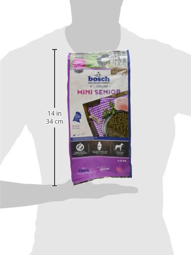 Bosch HPC Mini Senior | Hundetrockenfutter für ältere Hunde Kleiner Rassen (bis 15 kg) | 1 x 1 kg (Packung mit 2)