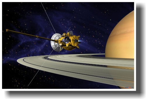 Cassini-Huygens NASA Satellite Orbiting Saturn - Classroom Science Space...