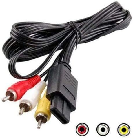 Amazon N64 Av ステレオ ケーブル スーパーファミコン ファミコン ニンテンドー64 ゲームキューブ スーファミ用 1 8m 本体 周辺機器