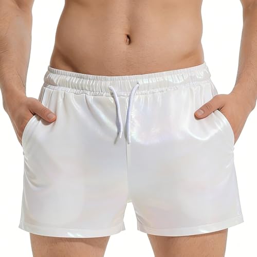 Short métallique brillant homme léger et stretch doté de poches pratiques