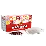 Té de Hibisco de Alpi Nature, 120 Bolsitas de Té, 120g (Paquete de 6 x 20 Bolsitas de 1g), Flores Secas de Hibisco para Preparar Tisanas, Té de Flores de Hibisco y Hibisco Infusion