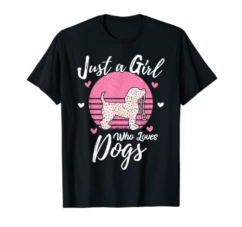 Camiseta amante de los perros Just A Girl Who Love Dogs Camiseta