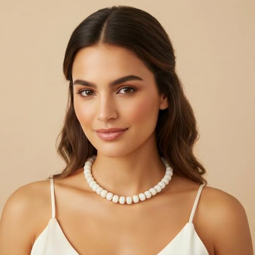 LILIE&WHITE Resin Chunky Beaded Necklace for Women Minimalistic Modern Statement Necklace Jewelry Accessories - Image 3