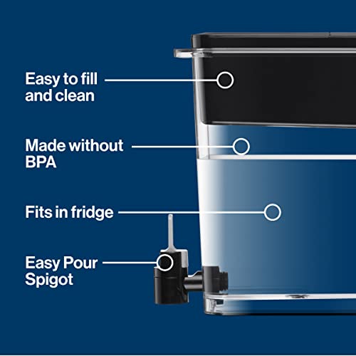 Brita Xl Water Filter Dispenser For Tap And Drinking Water With 1 Elite Filter, Reduces 99% Of Lead, Lasts 6 Months, 27-Cup Capacity, Bpa Free, Black #TOP2