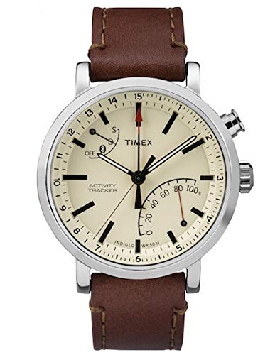 Preisvergleich Produktbild Timex Metropolitan + Sportuhr Beige, Braun, gebürsteter Stahl Bluetooth