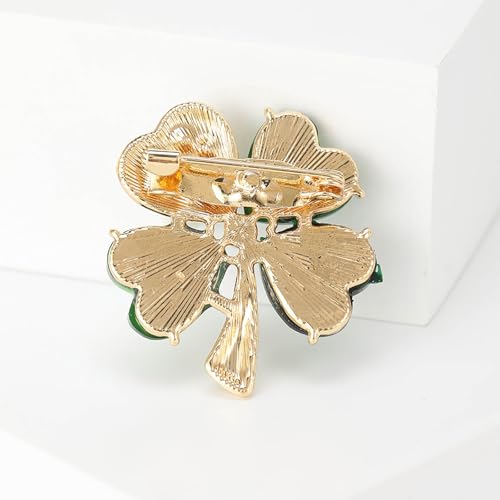 Image of Rhinestone Flower Brooches for Women Enamel Floral Brooch Lapel Pins for Mom Wife Elegant Dress Accessories Mother's Day Jewelry Gifts