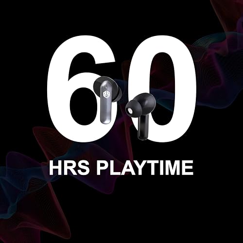 Image of Earbuds Truly Wireless Bluetooth with ANC, 60HRS Playback, 4 ENC Quad Mics, 40ms Low Latency for Gaming, Noise Cancelation, Type-C Fast Charging, Bluetooth 5.4, IPX5, Ear Buds TWS (Iconic Grey)