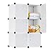 YRHome DIY Regalsystem Kleiderschrank Schrank Garderobenschrank mit Tür Steckregalsystem Garderoben Steckregal Standregal (6 Boxen)