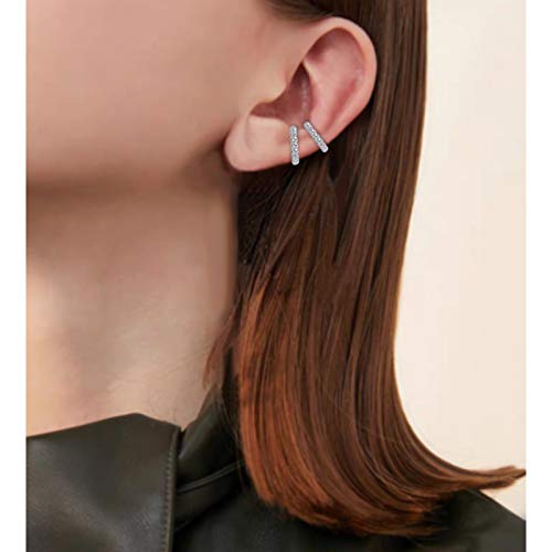 Unicraftale 12Pcs 304 Stainless Steel Clip-On Earrings Non Pierced Cuff Earrings Clip On Wrap Hoop Round Huggie Ear Cuff Hypoallergenic Huggie Earring For Women 15X14X3Mm #TOP5