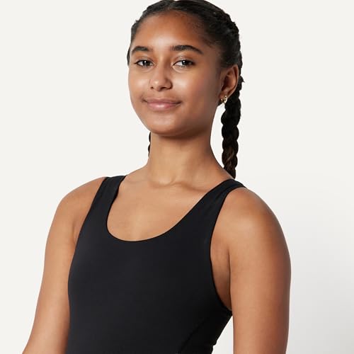Amazon Essentials Girls' Gymnastics Buttery Soft FormFlex Dance Tank Unitard Bodysuit, Black, X-Small - image 4