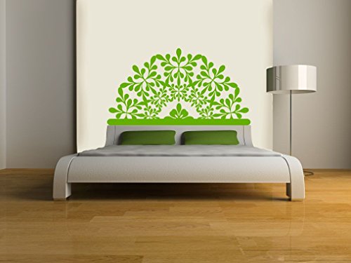 Eyval Decal HB-HWAI-Q-LG Hawaii Headboard Vinyl Wall Decal, Queen, Lime Green