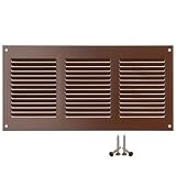 LIRAST 300x150mm Marrone Griglia di Ventilazione in Metallo - Griglia di Aerazione con Rete Anti-Insetti